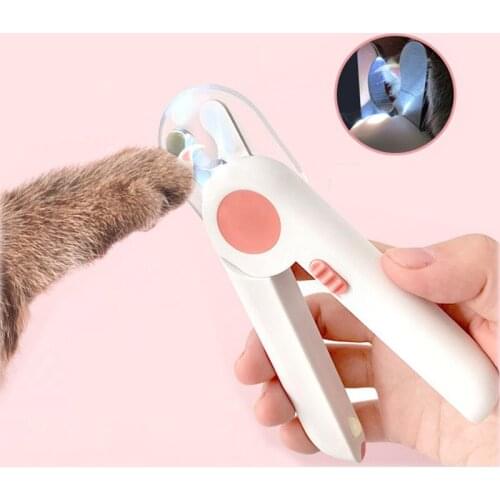 Pet Dog Cat Nail Clippers Trimmer With Led Light Grooming Electric Grinders Scissors Toe Claw Professionals Nail Cutting Product