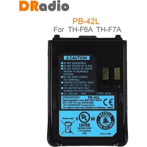 2000mAh Li-ion Battery PB-42L PB42L For Kenwood Radio TH-F6 TH-F6A TH-F7 TH-F7E