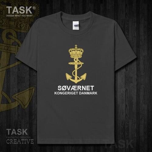 Navy Denmark Danish Danmark DK DNK Short sleeve clothes country Army Tactical Military mens t shirt new Tops sports Fashion 01