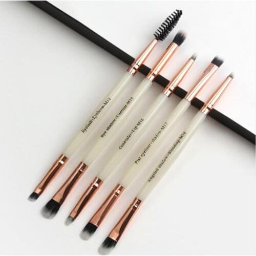 MAANGE 5 pcs double-headed eye makeup brush set eye shadow brush beauty Easy to Wear Professional Makeup