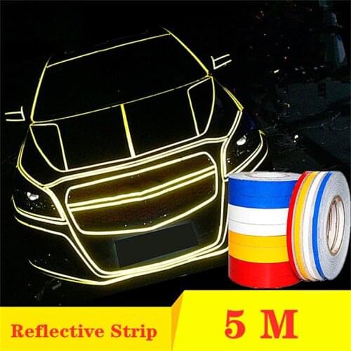 Reflective Tape Car Stickers Funny Decal DIY Light Luminous Warning Glow Dark Night Tapes Sticker Safety Car-covers Accessories