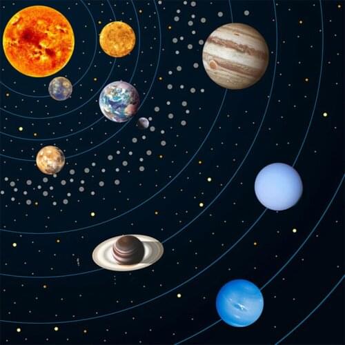 Mural Wall Stickers PVC Mouldproof Glow In The Dark Solar System Decal