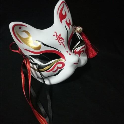New Japanese Private Fox Mask Hand-painted Cat Natsumes Book of Friends Pulp Fox Mask
