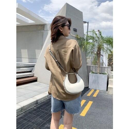 Osoi The Same Bag 2021 New Mini Toni Half-circle Crescent Leather Handbag for Womens Shoulder and Armpit Bag