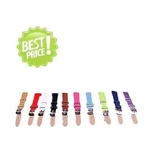 Wholesale Lots 40pcs 12mm leather Imitation Watch Bands 10 colors available-3127