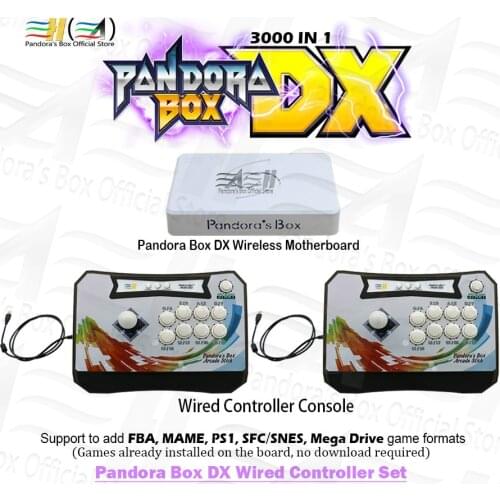 Pandora Box DX Wired 2 players Arcade Controller Set Plug and Play 3000 in 1 arcade game save game have 3D tekken Mortal Kombat