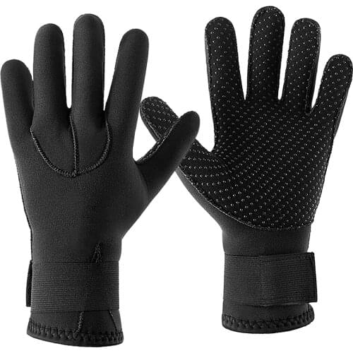 3MM Neoprene Wetsuit Gloves Warm Scuba Diving Gloves Winter Surfing Gloves Thermal Antislip Gloves for Rafting Kayaking Paddling