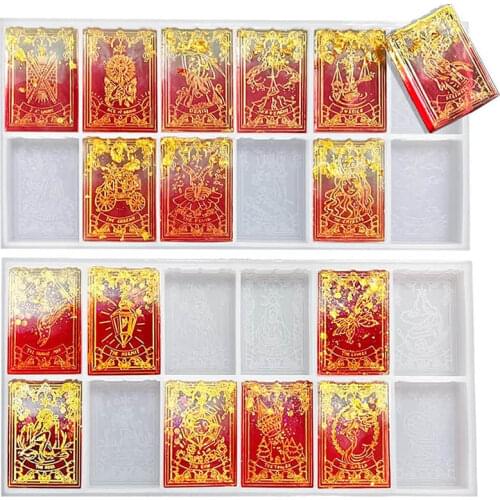 Tarot Cards Resin Molds Silicone Cards Molds Tarot Silicone Molds Epoxy Resin Molds for DIY Tarot Cards Game Decoration