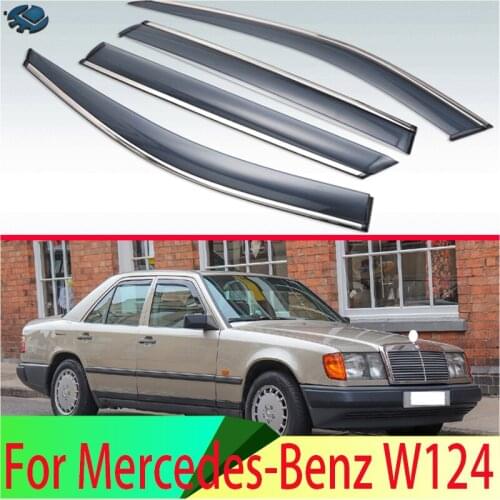 For Mercedes-Benz W124 Plastic Exterior Visor Vent Shades Window Sun Rain Guard Deflector 10 sets