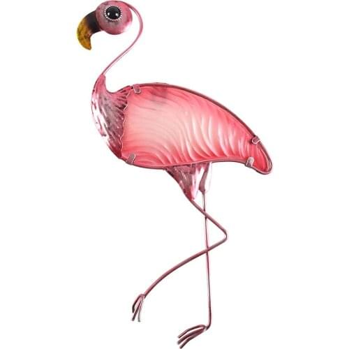 Animal Gift of Metal Flamingo Wall Decoration Outdoor Statues and Sculptures for Garden Decoration Outdoor Miniatures