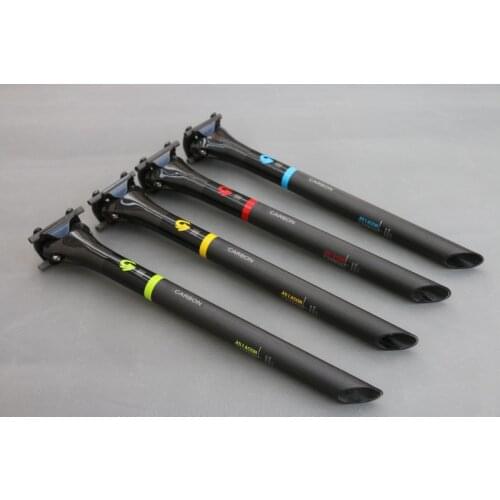 ASIACOM New 3K Matte Bicycle SeatPost Full Carbon Fibre MTB Road Bike Seatpost Vertical 0 Degree Seat Tube 27.2/30.8/31.6*350mm