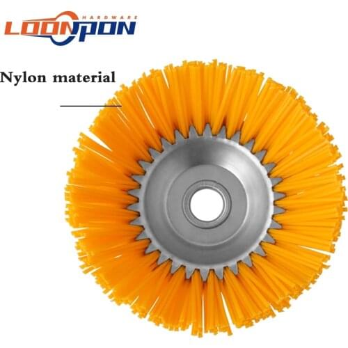 200mm Garden Cutter Tool Weed Brush Nylon Wire Lawn Mower Mechinery Trimmer Head Grass Trimmer Head Straw Rope Trimming Wheel