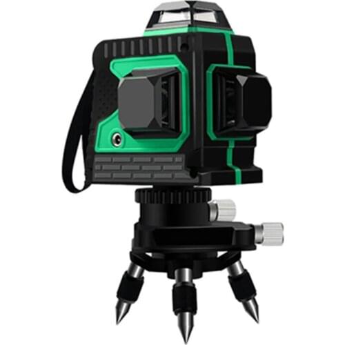 Self-Leveling Laser Level 12 Lines Red/Green Beam 360 Rotary Vertical Horizontal Line Laser Level with Base for Wall, Ceiling