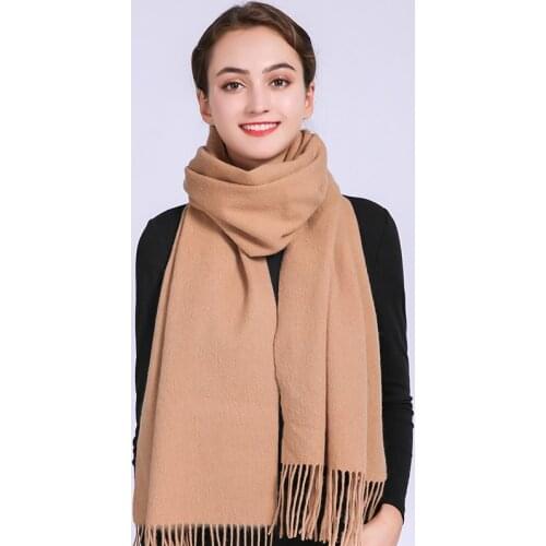 100% Wool Scarf Women 2021 Fashion Winter Shawls and Wraps for Ladies Warm Pashmina Scarf Soft Pure Wool Scarves for Women