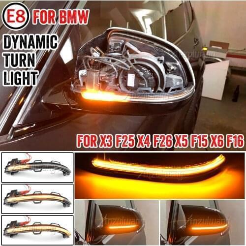 For BMW X3 X4 X5 X6 F25 F26 F15 F16 2014 2018 LED Dynamic Turn Signal Blinker Sequential Side Mirror Indicator Scroll Light Lamp