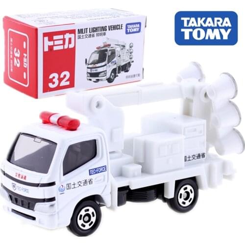 Takara Tomy Tomica No.32 DYNA Ministry Of Land MLIT LIGHTING Truck Diecast Hot Baby Toys Model Funny Magic Kids Dolls