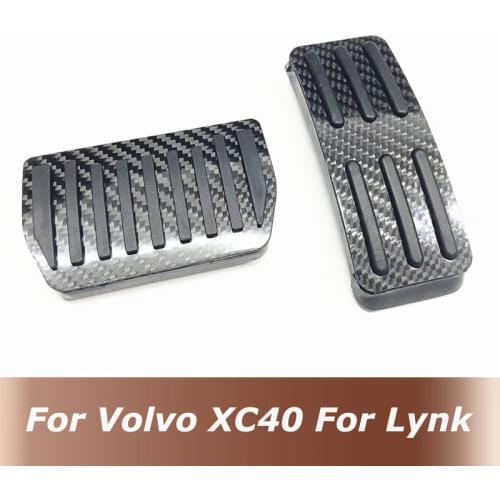 Fuel Brake Pedal For Volvo XC40 S40 V40 forLYNK&CO 010203 Carbon Fiber Pedals Covers AT Car Interior Accessories