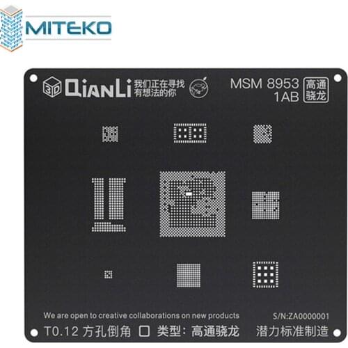 QIANLI iBlack 3D Steel mesh Reballing Stencil for Android Qualcomm EMMC MSM 8953 B01-AB 8916 8909 8939 8917 2AA 8940 1AA 1A