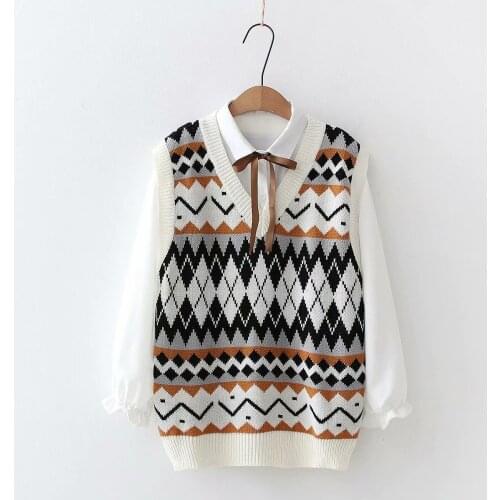 Urifens Knitted Sweater 2021 New Womens Korean Style Sleeveless Fashion Casual Cotton Vest Tops CYQ0120