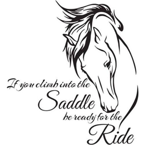 English Phrases Inspirational Wall Stickers Horse Bedroom Living Room Detachable Self-Adhesive DIY Wall Stickers