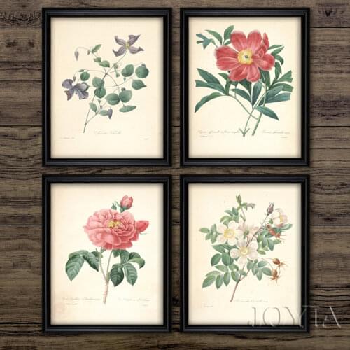 Vintage Flowe Wall Art Canvas Poster Herb Rosemary Sage Thyme Canvas Painting Retro Plant Fruits Pictures Home Office Decor