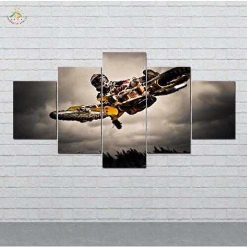 Offroad motorcycle Wall Art HD Prints Canvas Art Painting Modular Picture And Poster Canvas Painting Decoration Home 4 PIECES