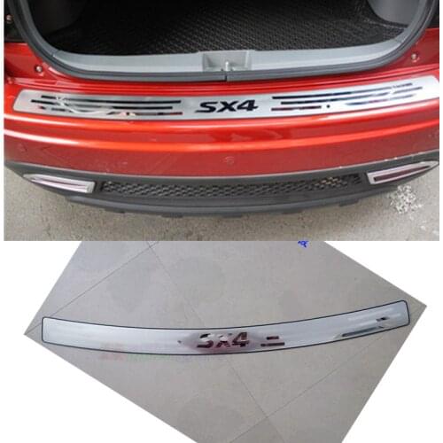 High quality stainless steel rear windowsill panel,Rear bumper Protector Sill For Suzuki SX4 2007-2018 Car-styling Car-covers