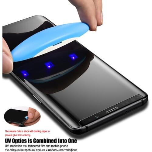 UV Tempered Glass For Samsung Note 9 Note 8 S9 S8 Full Liquid Glue Screen Protector For Galaxy S8 Plus S9 Plus Protective Film