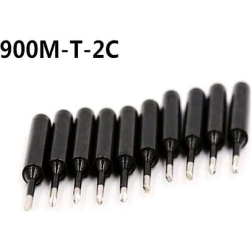 900M-T-2C 10PCS Lead-free Soldering Iron Tips Black Metal Welding Tips 900M-T for Hakko Rework Soldering Station Tool Kits