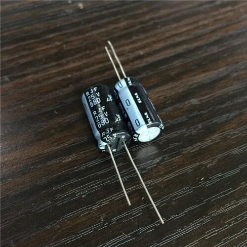 100pcs 680uF 25V Japan ELNA RJF Series 10x20mm Super Low Impedance High Reliability 25V680uF Capacitor for Audio