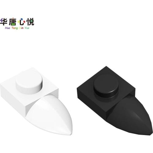 20 PCS Assembles Particles Plate 1x1 Single Side with Angled Normal Plates 49668 Modified Tooth Horizontal Building Blocks Gifts