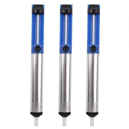 3pcs Aluminum Metal Desoldering Pump Suction Tin Soldering Sucker Pen Removal Vacuum Soldering Iron Desolder Tools Hot sell