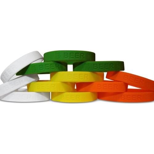 300pcs Drink Beer sport silicone wristband bracelet