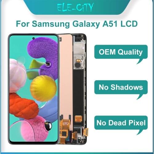 6.5'' Inches OEM LCD For Samsung Galaxy A51 A515 LCD with frame Touch Screen Digitizer LCD For Samsung A51 SM-A515F/DS Display