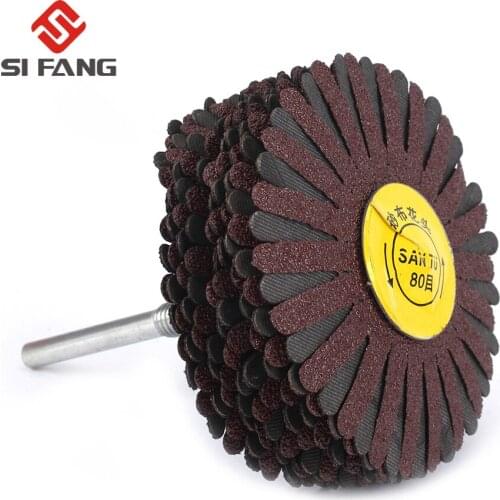 80mm Sanding Cloth Grinding Wheel For Wood Irregular Surface Finishing 80-400 Grit