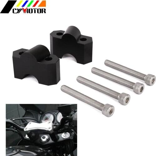 Motorcycle CNC Aluminum HandleBar Clamp Riser Adaptor For KAWASAKI Z750 Z1000 Z 750 1000 04 05 06 07 08 09 10 11 2004-2011