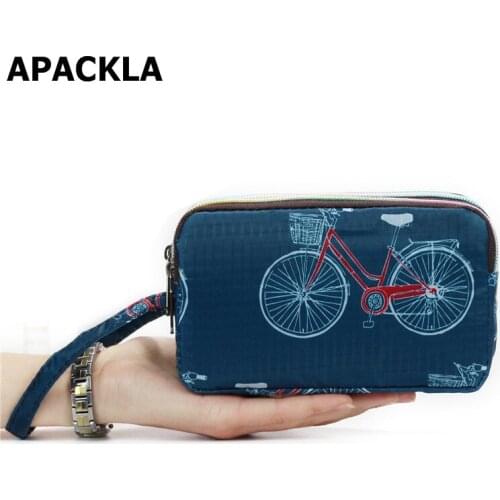 APACKLA Women Cosmetic Bag Printing Makeup Bag Necessaries for Women Makeup Designer Travel Waterproof Organizer Clutch Bag