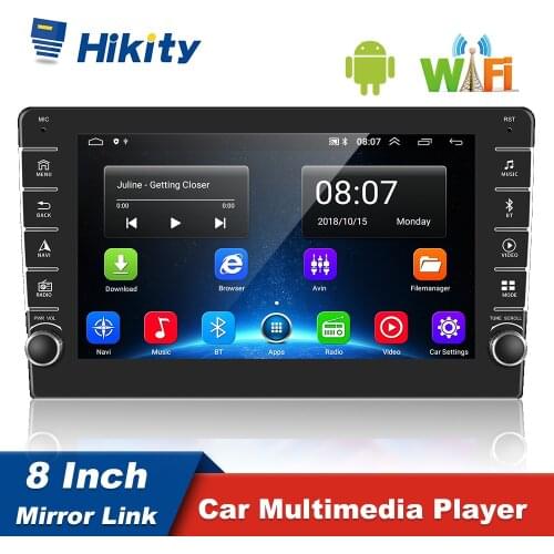 Hikity 2 Din Android Car Multimedia Player 8" GPS WIFI Bluetooth Player For Toyota Volkswagen Hyundai Kia Renault Suzuki Nissan