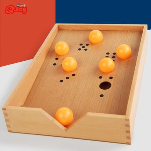 Montessori Wooden Blow Box tenis de mesa activity Table Tennis Children House Activity Toy Toddlers Early Educational Table Game