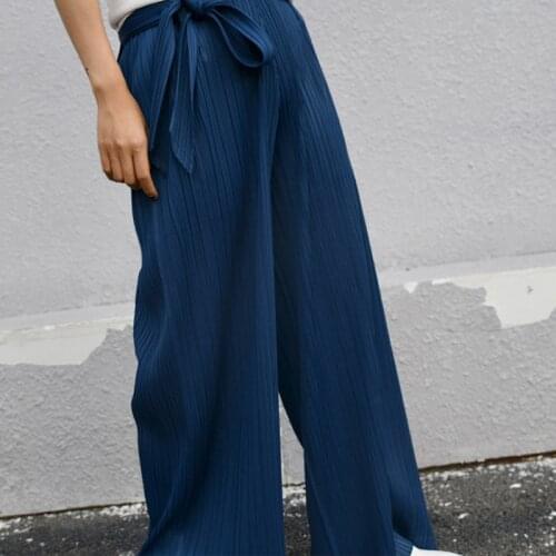 Designers Pleated Trousers Blue Pleats Plant