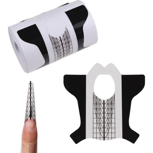 Nail Forms White-black Extension Acrylic Builder Form Guide For Nail Extension Stencil Manicure Tools