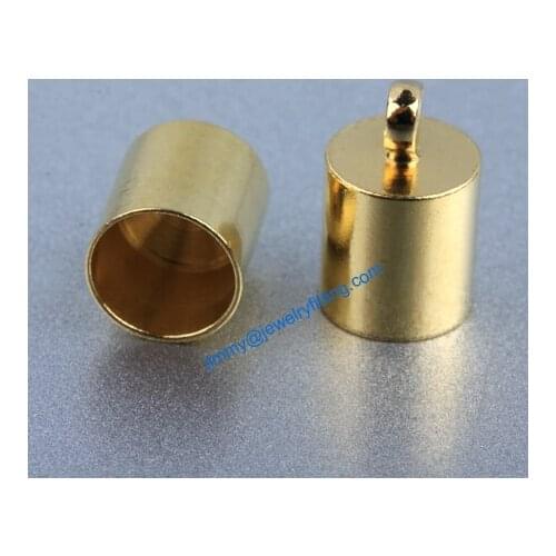 Jewelry findings raw brass End caps for laether cord end cap crimp beads 8*13mm