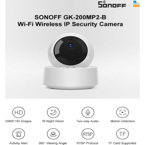 Sonoff GK-200MP2-B 1080P HD Wireless Smart WiFi eWeLink APP Control IP Security Camera Motion Detective 360° Viewing Automation