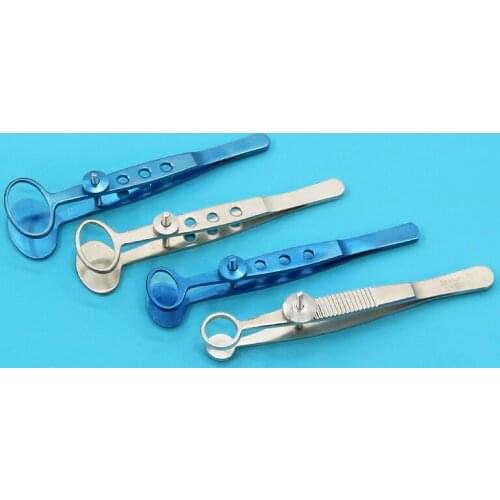 Cosmetic plastic ophthalmic microsurgery forceps instrument turn eyelid chalazion tweezers shot swollen tarsal clamp clip