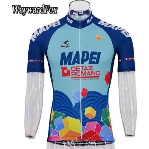 Hot classic blue mens pro team Cycling Jersey short sleeve bicycle clothes breathable retro cycling clothing Maillot Ciclismo