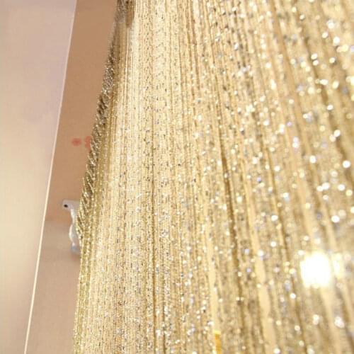 Fashion 1*2 M LuxuryS-shaped Silver Thread Curtain Tassel String Door Curtain Window Room Divider Home Decoration Cortains