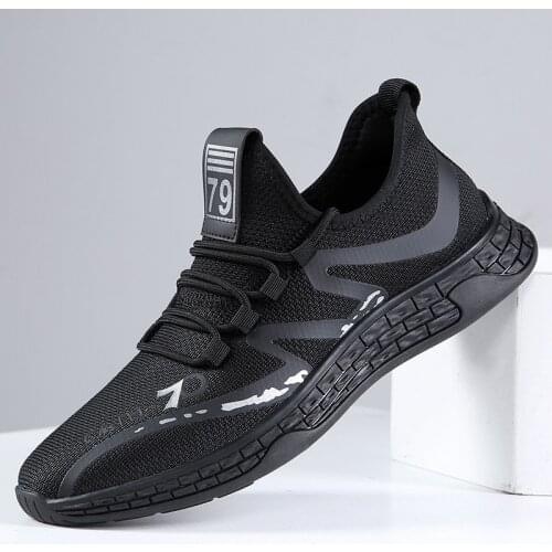 2021 new spring and summer fashion sneakers 100 tie with breathable casual mens running shoes flying casual shoes men