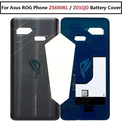 100% New Back Housing Door For Asus ROG phone Zs600kl Glass Battery Cover Back cover Housing Replacement Parts for asus Z01QD