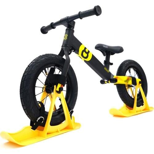 New 12in Kids Balance Bike Snowboard Sled Children Scooter Wheel Parts Snow Skiing Ski Board