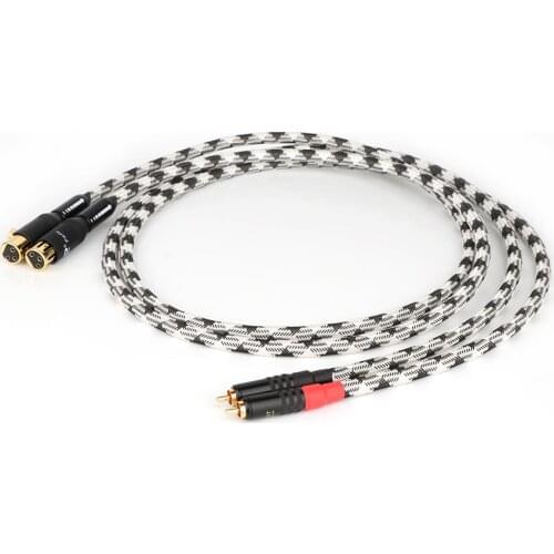 Pair hifi audio OFC silver plated interconnect cables Hi-end XLR to RCA male balanced cable signal extension cable wire